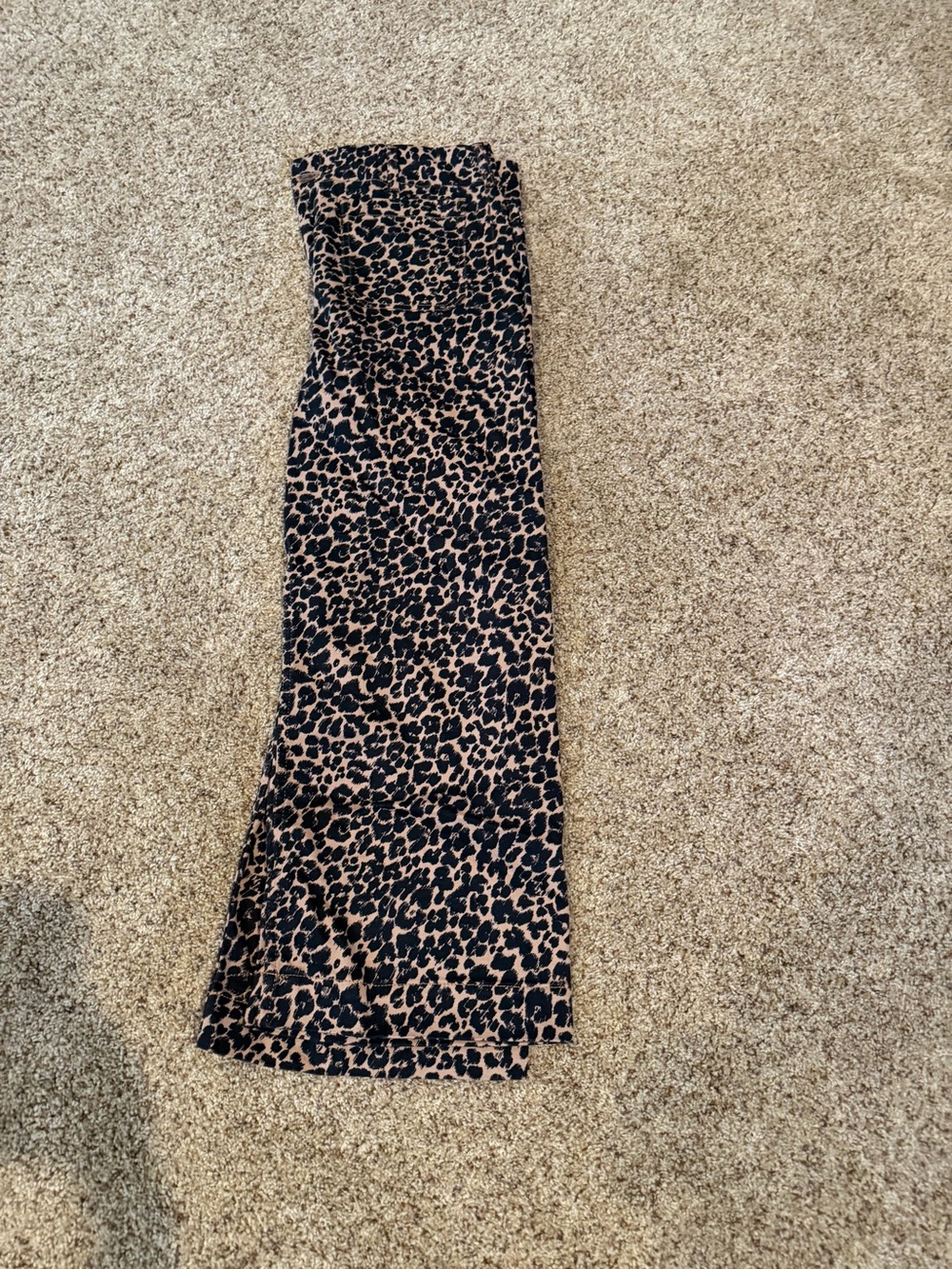 Maeve Ankle-Length Colette Leopard Print Pants in Tan and Black